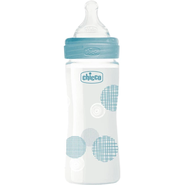 Chicco Well-Being Glas 240ml, Normaler Durchfluss, Boy, 0M+ 3 Chicco Well-Being Glas 240ml, Normaler Durchfluss, Boy, 0M+