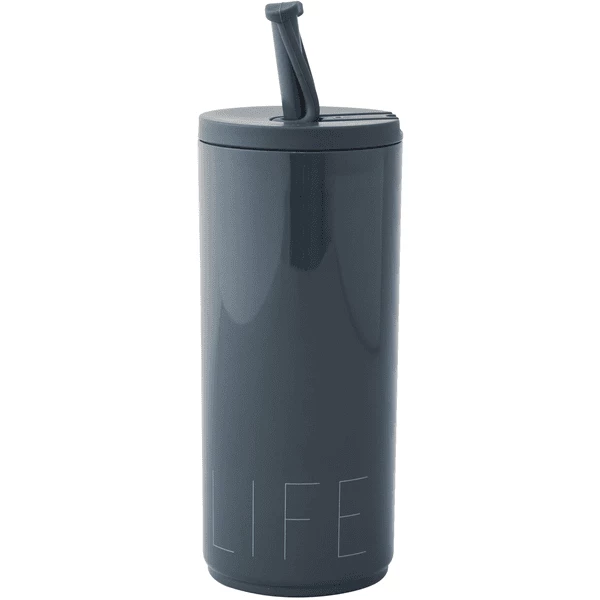 Design Letters Reisebecher Mit Strohhalm 500 Ml In Blau 3 Design Letters Reisebecher Mit Strohhalm 500 Ml In Blau