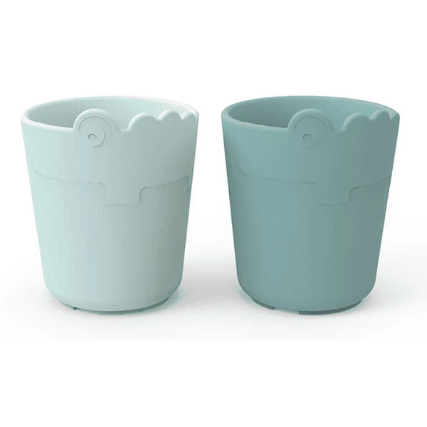 Done By Deer™ Trinkbecher Kiddish 2-er Pack Croco Blau 3 Done By Deer™ Trinkbecher Kiddish 2-er Pack Croco Blau