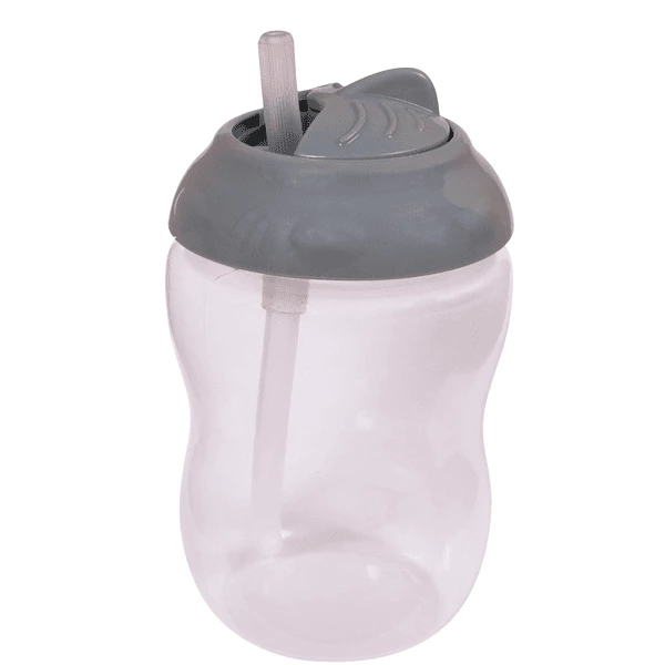 Filibabba Trinkflasche Mit Strohhalm Dunkelgrau, 270 Ml 3 Filibabba Trinkflasche Mit Strohhalm Dunkelgrau, 270 Ml