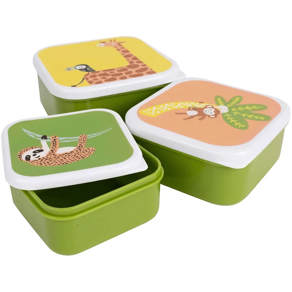 Ladelle Kinder Lunchbox Jungle 3er Set Grün 3 Ladelle Kinder Lunchbox Jungle 3er Set Grün