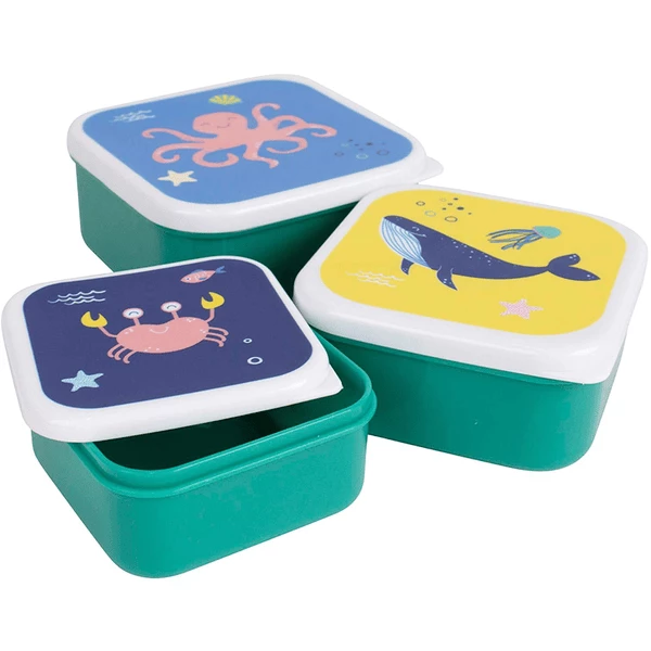 Ladelle Kinder Lunchbox Ocean 3er Set Bunt 3 Ladelle Kinder Lunchbox Ocean 3er Set Bunt