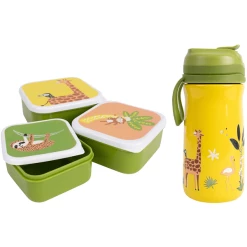 Ladelle Kinder Lunchset Jungle 4er Set Grün