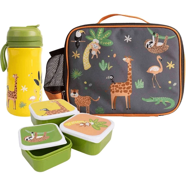 Ladelle Kinder Lunchtaschenset Jungle 5er Set Braun 3 Ladelle Kinder Lunchtaschenset Jungle 5er Set Braun