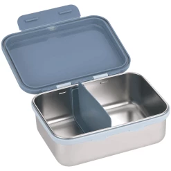 LÄSSIG Lässig Edelstahl Lunchset Brotdose & Trinkflasche Blau