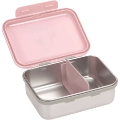LÄSSIG Lässig Edelstahl Lunchset Brotdose & Trinkflasche Rosa