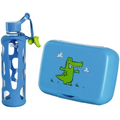 Leonardo Brotdose + Trinkflasche Bambini 2er Set Blau