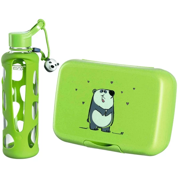 Leonardo Brotdose + Trinkflasche Bambini 2er Set Grün 3 Leonardo Brotdose + Trinkflasche Bambini 2er Set Grün