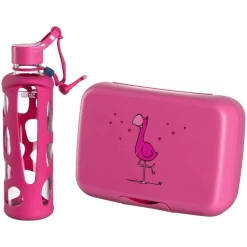 Leonardo Brotdose + Trinkflasche Bambini 2er Set Rosa