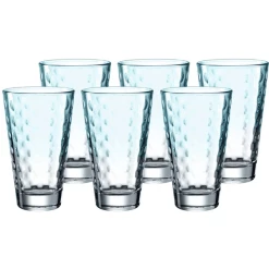 Leonardo Trinkgläser Optic 300 Ml 6er Set Blau