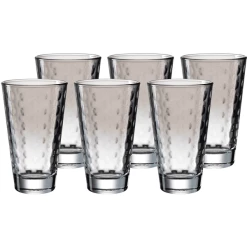 Leonardo Trinkgläser Optic 300 Ml 6er Set Grau