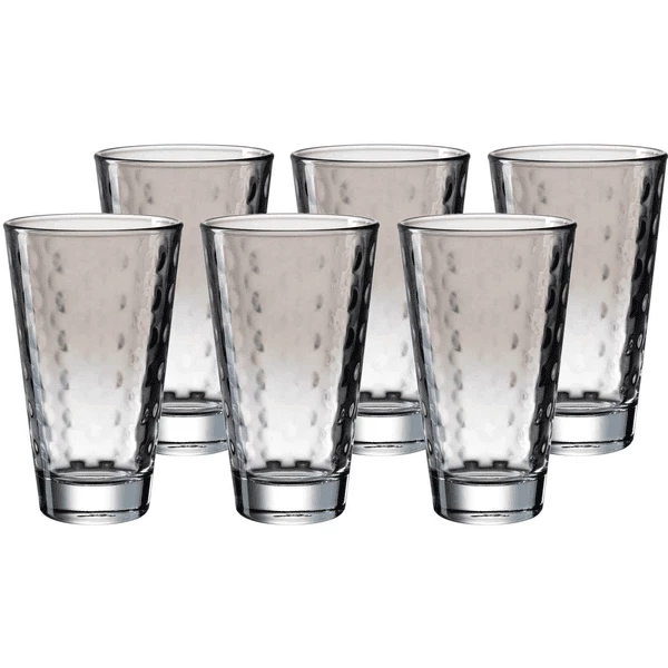 Leonardo Trinkgläser Optic 300 Ml 6er Set Grau 3 Leonardo Trinkgläser Optic 300 Ml 6er Set Grau