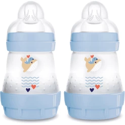 MAM Babyflasche Easy Start Anti-Colic 160 Ml, 0+ Monate, Wal, 2 Stück