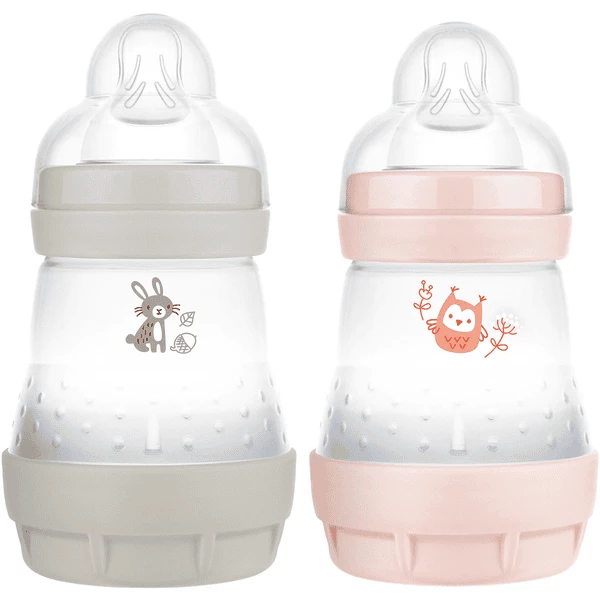 MAM Babyflasche Easy Start Anti Colic-Elements 160 Ml 2 Stück Hase/Eule In Grau/rosa 3 MAM Babyflasche Easy Start Anti Colic-Elements 160 Ml 2 Stück Hase/Eule In Grau/rosa