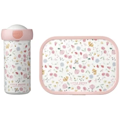 Mepal Brotdose + Verschlussbecher Campus 300 Ml + 700 Ml 2er Set Bunt-rosa