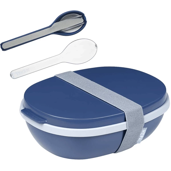 Mepal Lunchbox Duo Mit Besteck Ellipse 22,5 X 17,5 Cm Blau 3 Mepal Lunchbox Duo Mit Besteck Ellipse 22,5 X 17,5 Cm Blau