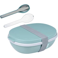 Mepal Lunchbox Duo Mit Besteck Ellipse 22,5 X 17,5 Cm Türkis