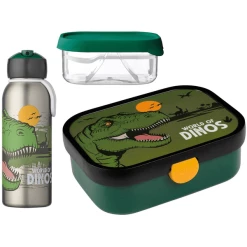 Mepal Promotion-Set Mit Thermoflasche Flip-Up Dino World Campus Dunkelgrün
