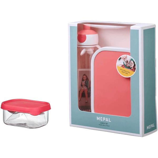 Mepal Promotion-Set Mit Wasserflasche Pop-Up Pink Campus Pink 3 Mepal Promotion-Set Mit Wasserflasche Pop-Up Pink Campus Pink