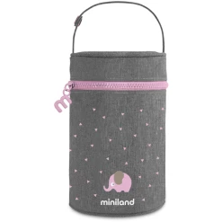 Miniland Isolier-Doppeltasche Thermibag Rose 700ml