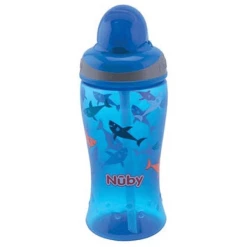 Nuby Nûby Trinkhalmflasche Soft Flip-It 360ml Ab 12 Monate, Blau