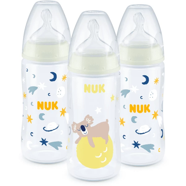 NUK Flaschenset First Choice⁺ Night 300 Ml Koala/gelb 3 NUK Flaschenset First Choice⁺ Night 300 Ml Koala/gelb