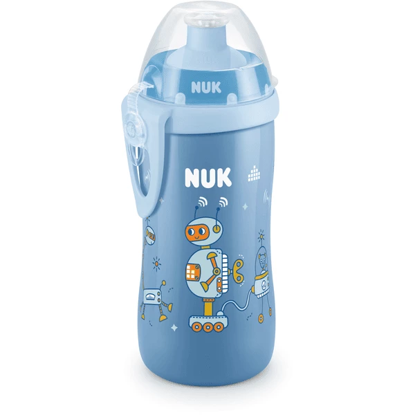 NUK Trinkflasche Junior Cup 300 Ml, Roboter Blau 3 NUK Trinkflasche Junior Cup 300 Ml, Roboter Blau