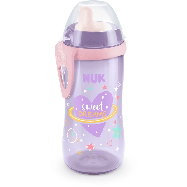 NUK Trinkflasche Kiddy Cup Night 300 Ml, Violett 3 NUK Trinkflasche Kiddy Cup Night 300 Ml, Violett