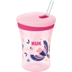 NUK Trinklernbecher Action Cup, Color Change, Rosa