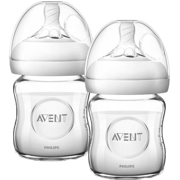 Philips Avent Natural Flasche Glas SCF051/17, 120ml, 2 Stück, Transparent 3 Philips Avent Natural Flasche Glas SCF051/17, 120ml, 2 Stück, Transparent