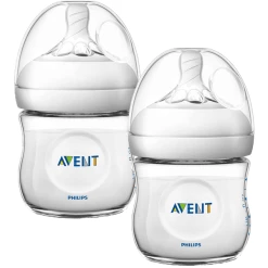 Philips Avent Natural Flasche SCF030/17, 125ml, 2 Stück, Transparent