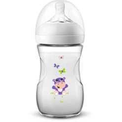 Philips Avent Natural Flasche SCF070/22, 260ml, 1 Stück, Hippo