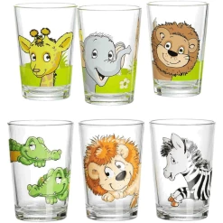 Ritzenhoff & Breker GmbH & Co. KG Kindergläser Dschungeltiere & Happy Zoo 205 Ml 6er Set Bunt