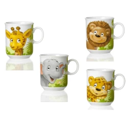 Ritzenhoff & Breker GmbH & Co. KG Kintertassen Dschungeltiere 250 Ml 4er Set Bunt