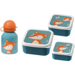 Sigikid Snackboxen + Trinkflasche 4er Set Blau