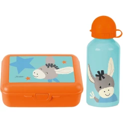 Sterntaler Brotdose + Trinkflasche Tiermotive 2er Set Orange