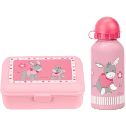 Sterntaler Brotdose + Trinkflasche Tiermotive 2er Set Rosa