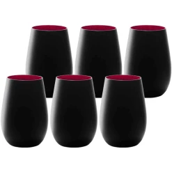 Stölze Lausitz Becher Elements 465 Ml 6er Set Schwarz-rot
