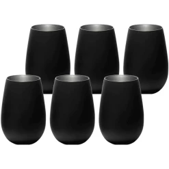 Stölze Lausitz Becher Elements 465 Ml 6er Set Schwarz-silber