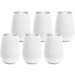 Stölze Lausitz Becher Elements 465 Ml 6er Set Weiß-silber