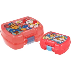 Stor Lunchbox & Snackbox Paw Patrol Comic 2er Set Rot