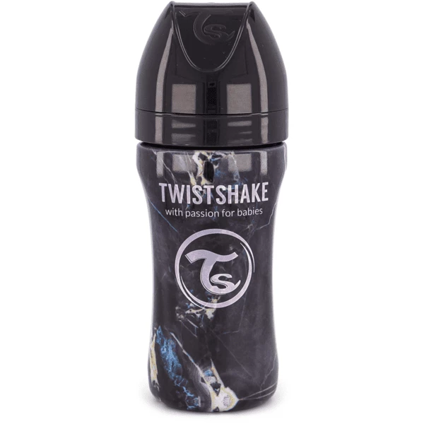 TWISTSHAKE Babyflasche Anti-Kolik Aus Edelstahl 330 Ml In Marmor Schwarz 3 TWISTSHAKE Babyflasche Anti-Kolik Aus Edelstahl 330 Ml In Marmor Schwarz